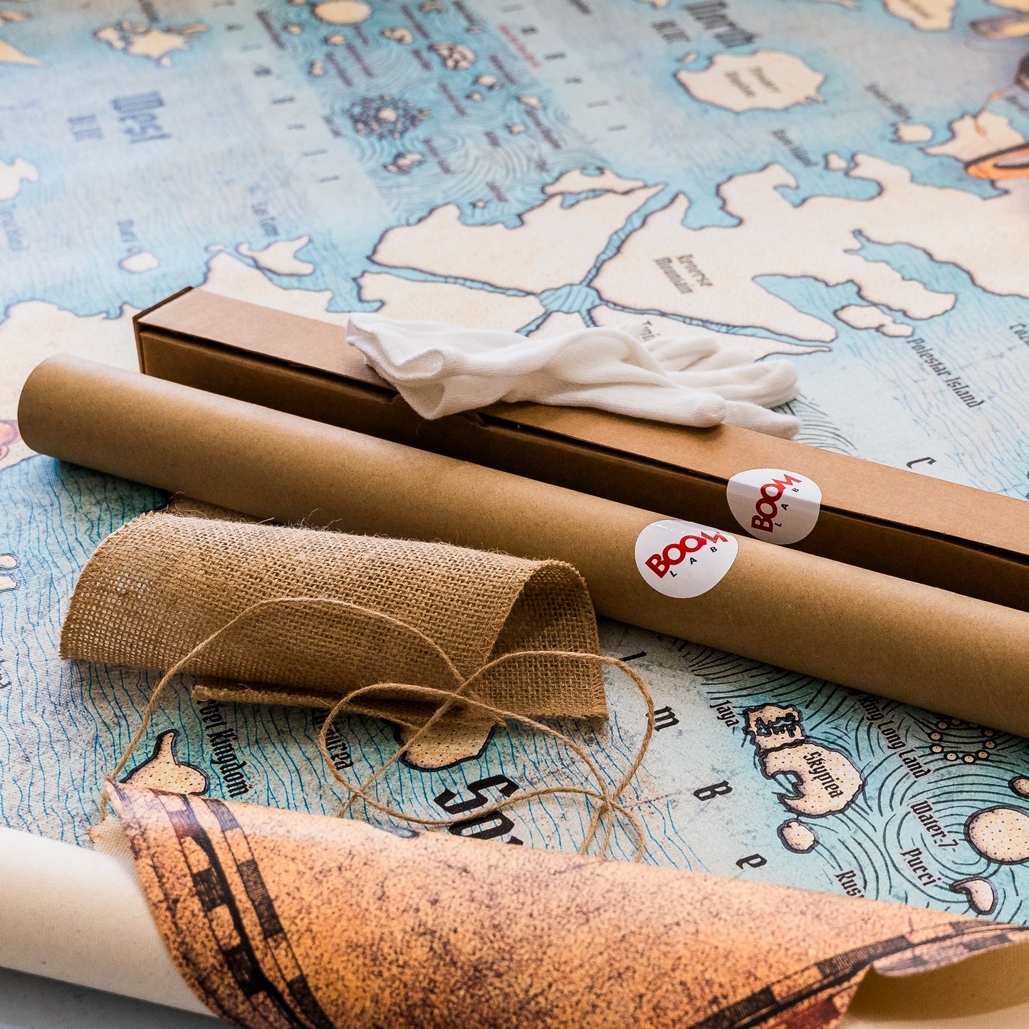 Anime One Piece World Map - Fanart Canvas Piece