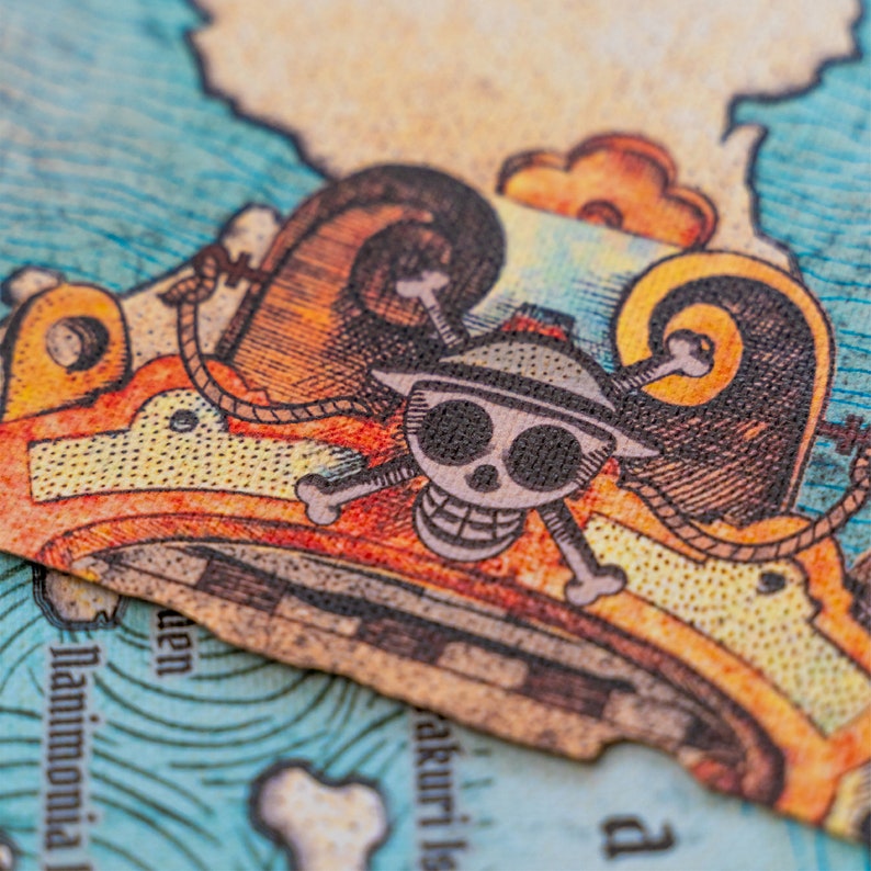 Anime One Piece World Map - Fanart Canvas Piece