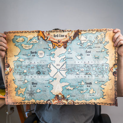 Anime One Piece World Map -  Fanart Canvas Piece