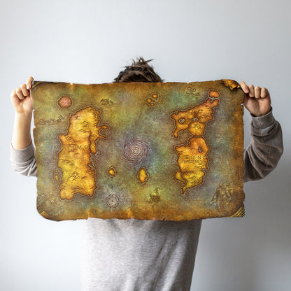 The Classic Azeroth Map -  FanArt Canvas Piece