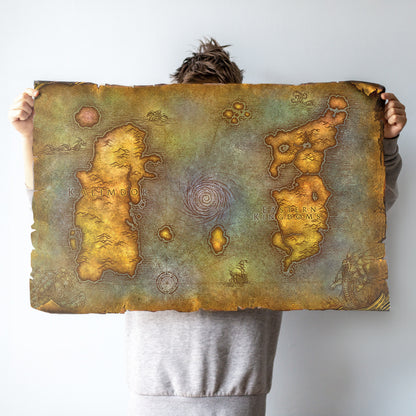 The Classic Azeroth Map -  FanArt Canvas Piece