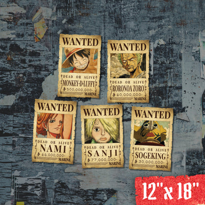 Strawhat Crew Wanted Poster Bundle