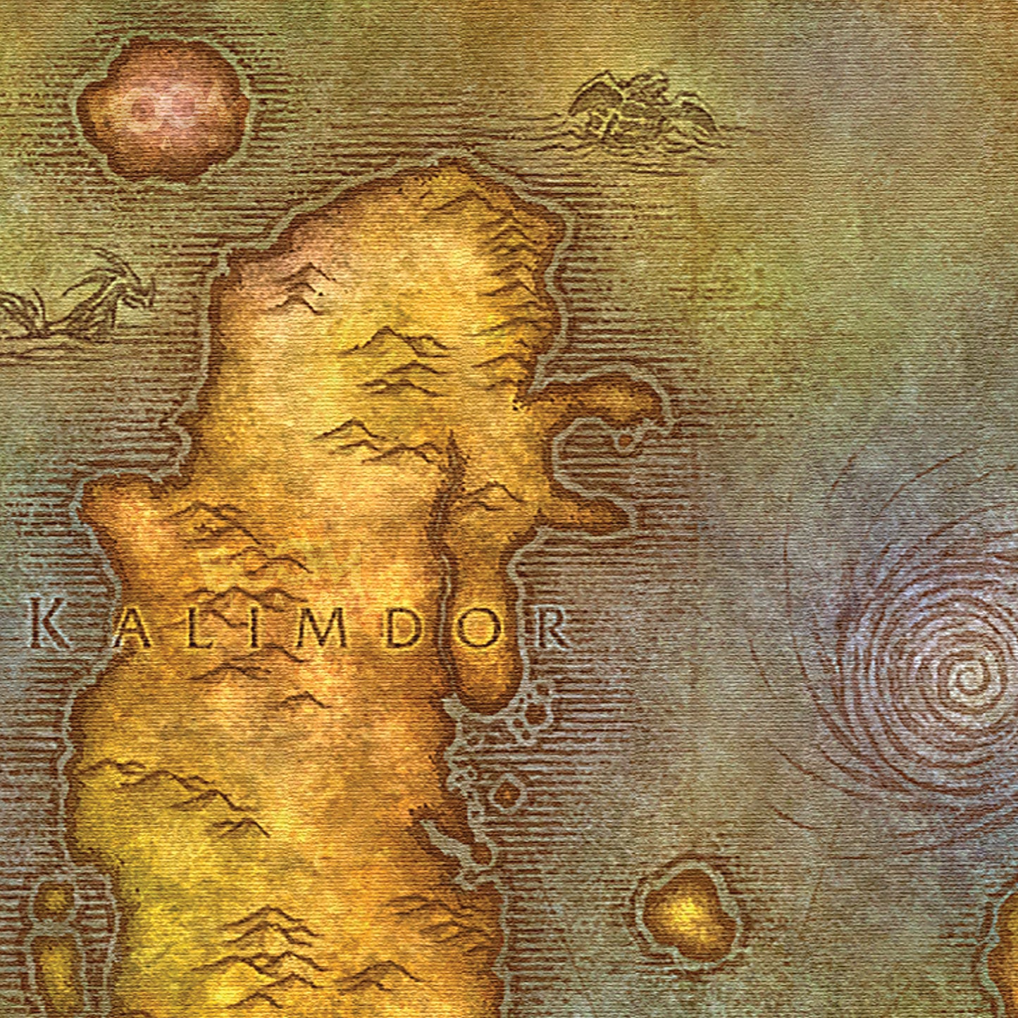 The Classic Azeroth Map -  FanArt Canvas Piece