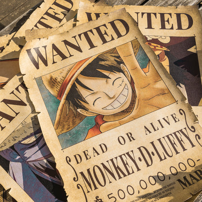 Anime One Piece Wanted Posters -  Fanart Canvas Piece